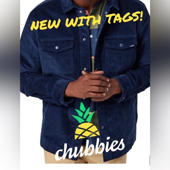 Chubbies- Men’s “The Cordial”- Corduroy Overshort- Navy Blue - Sz L- NWT 🤩 - Picture 1 of 4